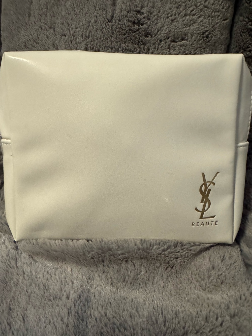 Yves Saint Laurent  Cosmetic Bag with Gold YSL Logo